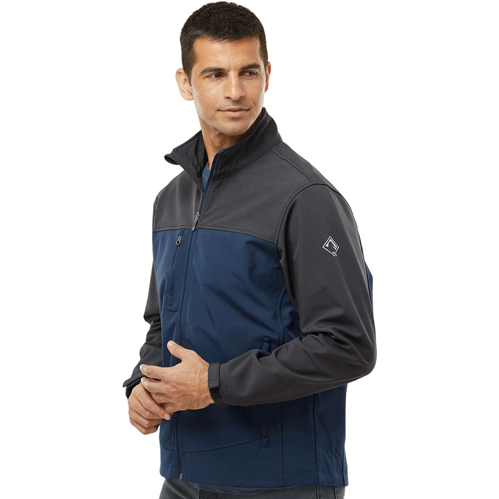 Dri Duck Men's Deep Blue/Charcoal Motion Soft Shell Jacket