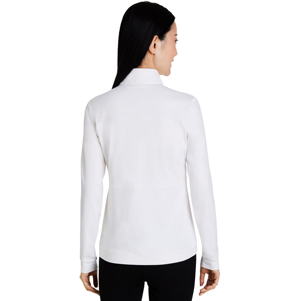 Puma Golf Women's Bright White Cloudspun Rockaway Quarter Zip