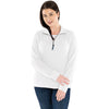 Charles River Women's White Crosswind Quarter Zip Sweatshirt