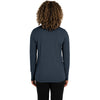 Charles River Women's Heather Navy Heathered Eco-Logic Stretch Quarter Zip