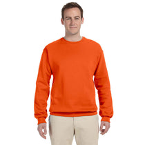 Jerzees Men's Safety Orange 8 Oz. Nublend Fleece Crew