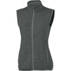 Charles River Women's Charcoal Heather Pacific Heathered Fleece Vest