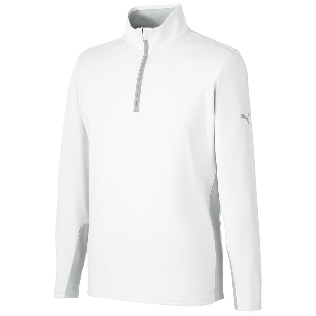 Puma Golf Men's Bright White Gamer Golf 1/4 Zip