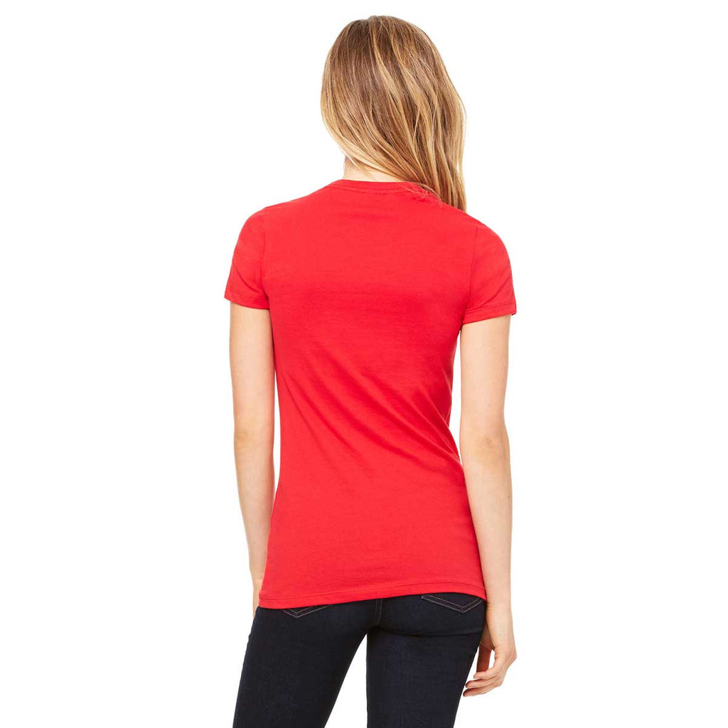 Bella + Canvas Women's Red Jersey Short-Sleeve T-Shirt