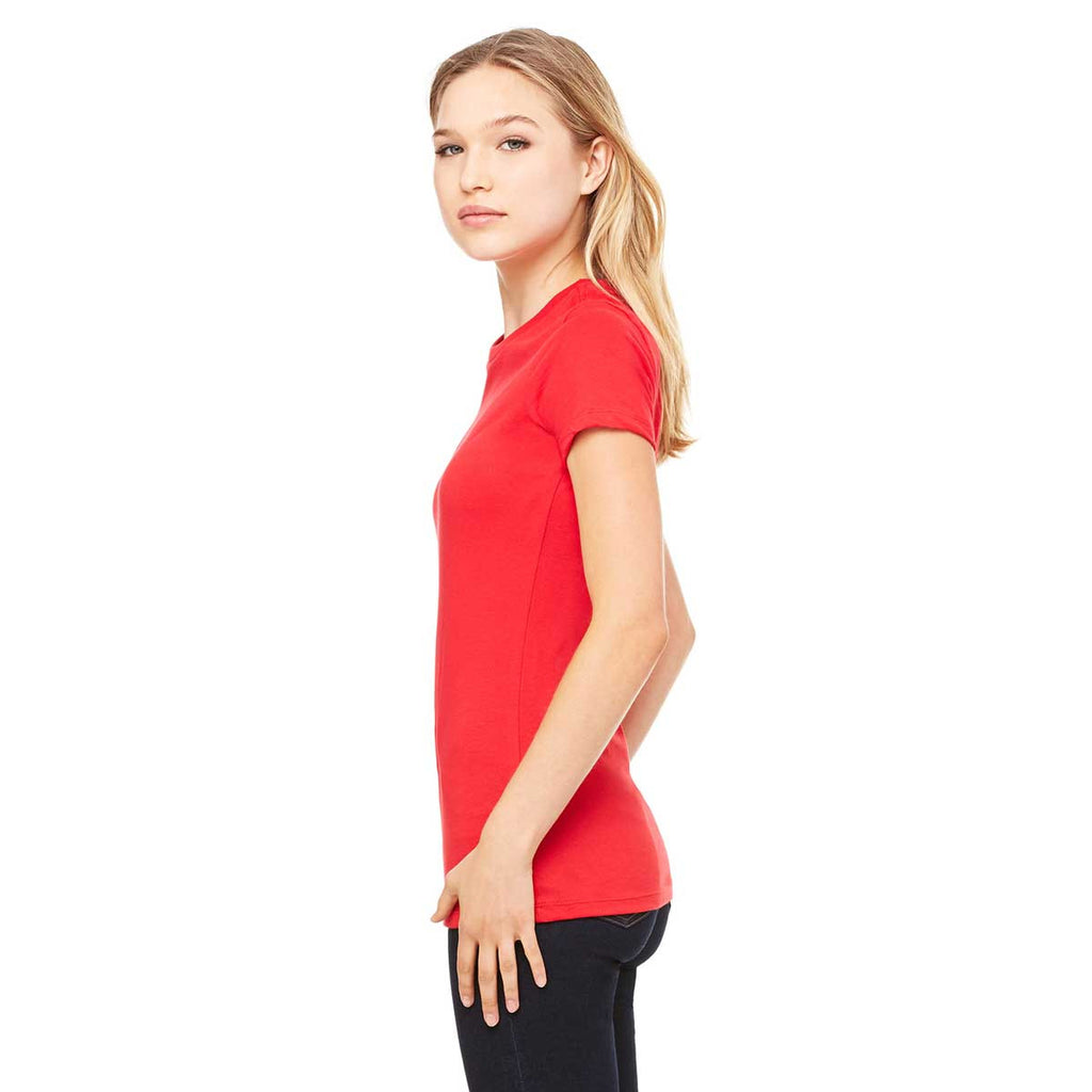 Bella + Canvas Women's Red Jersey Short-Sleeve T-Shirt