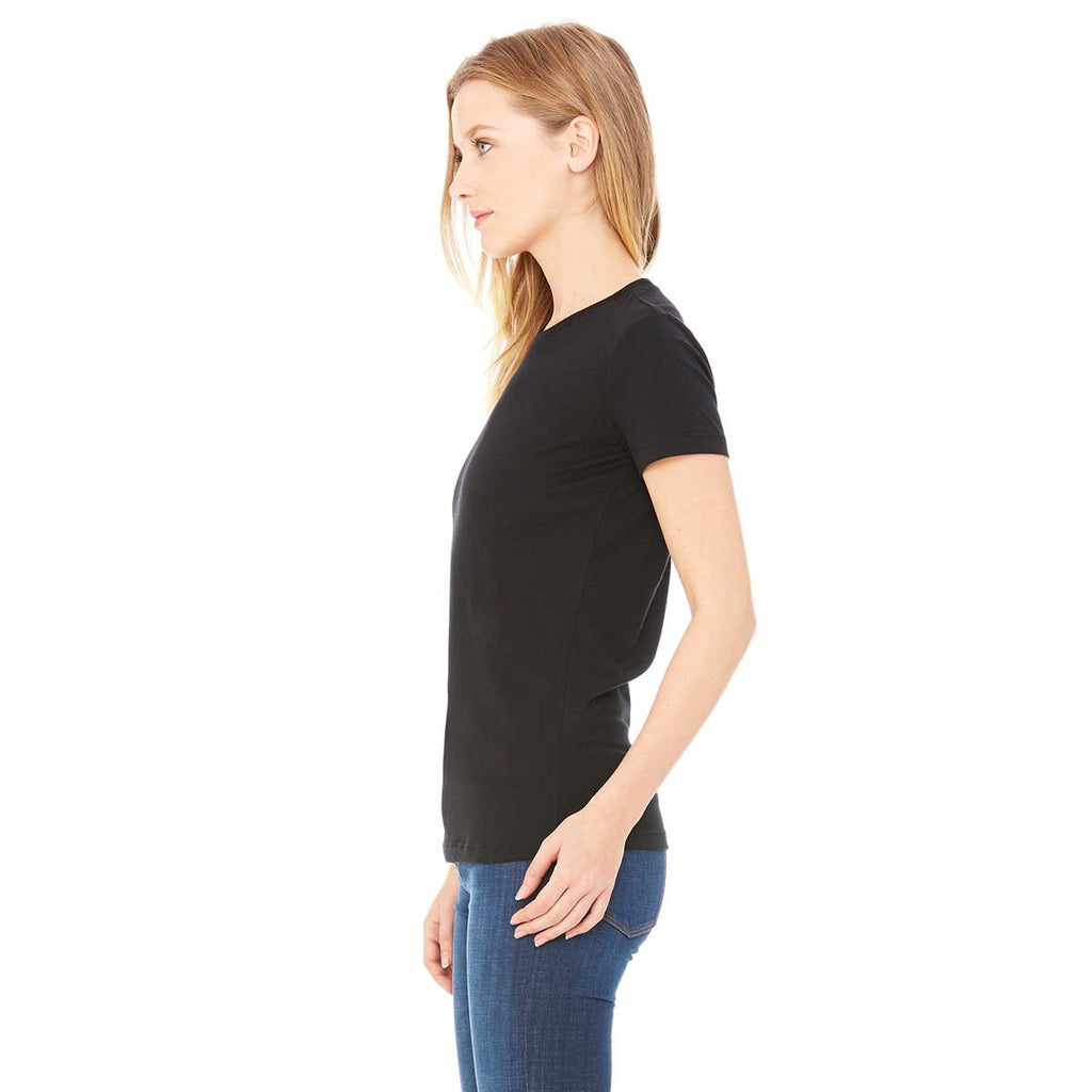 Bella + Canvas Women's Solid Black Blend Jersey Short-Sleeve T-Shirt