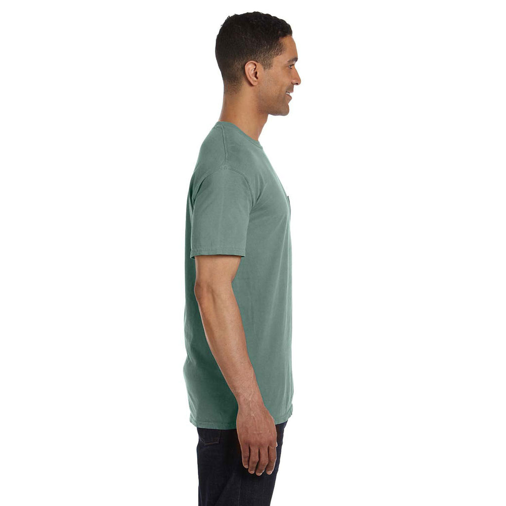 Comfort Colors Men's Light Green 6.1 oz. Pocket T-Shirt