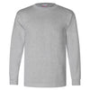 Bayside Men's Dark Ash USA-Made Long Sleeve T-Shirt