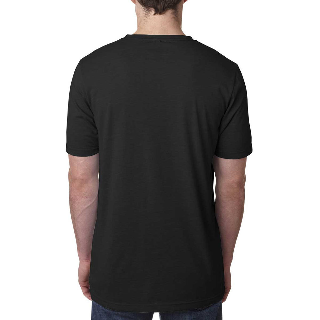 Next Level Men's Black Poly/Cotton Short-Sleeve Crew Tee