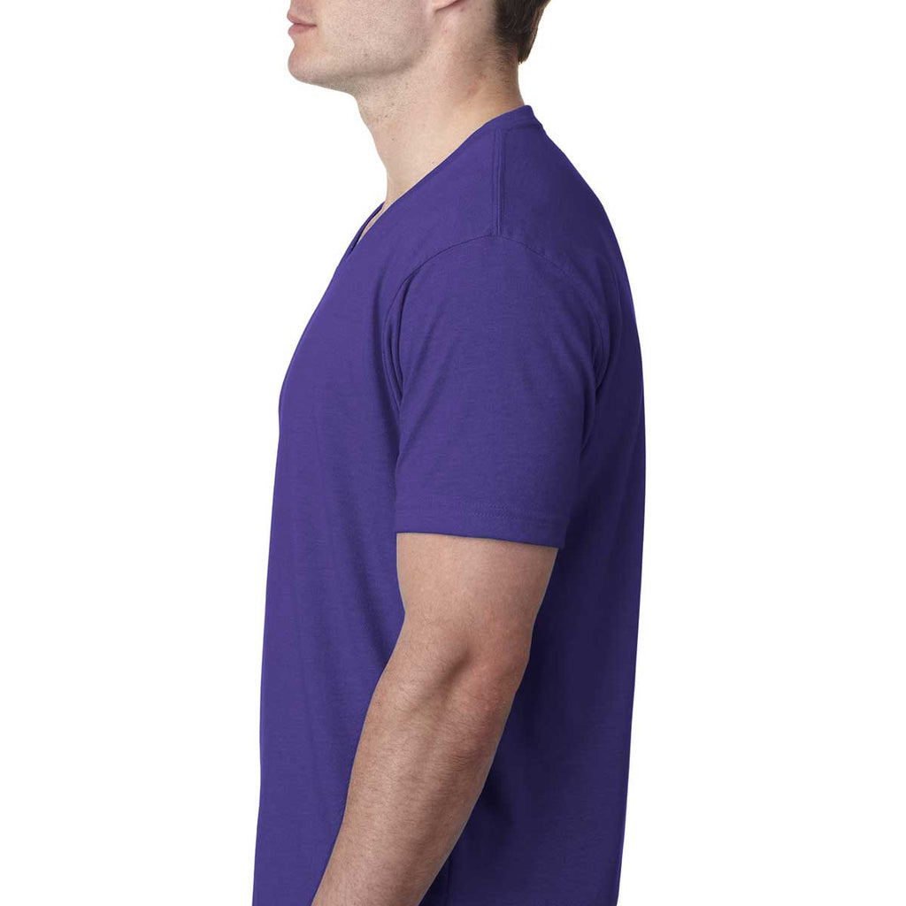 Next Level Men's Purple Rush Premium CVC V-Neck Tee