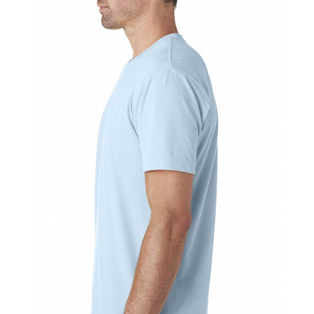 Next Level Men's Light Blue Premium Fitted Sueded Crew