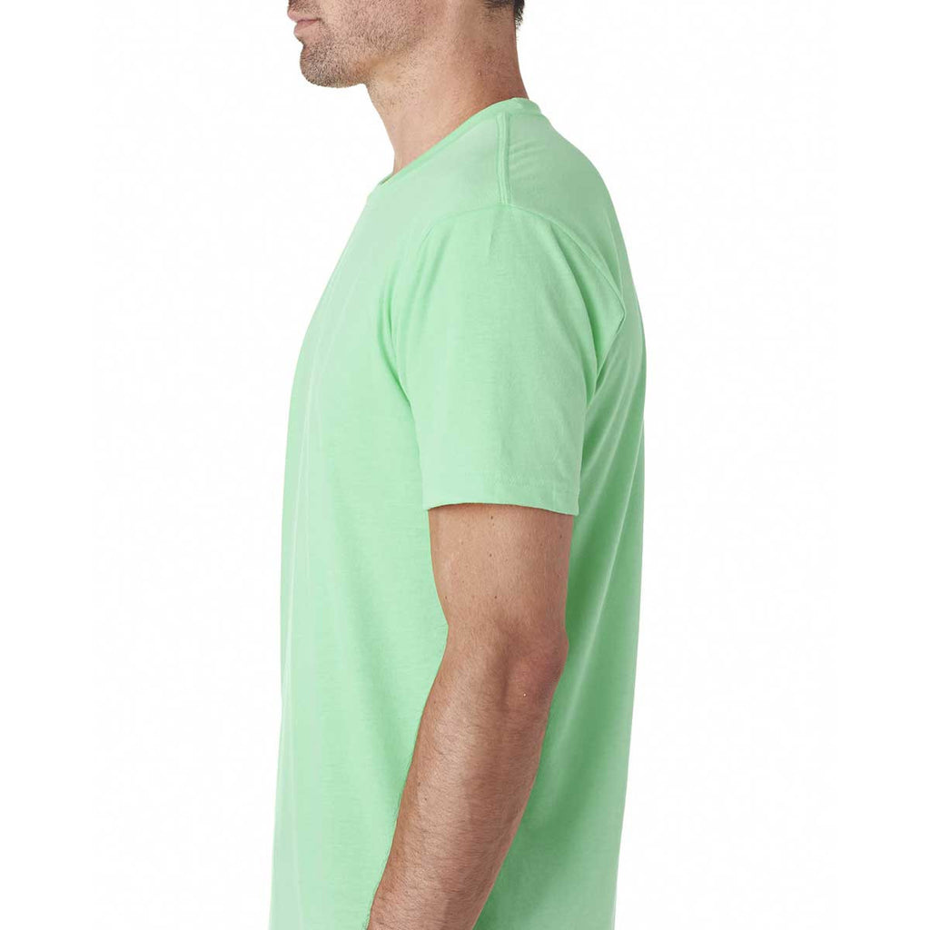 Next Level Men's Mint Premium Fitted Sueded Crew