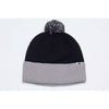 Pacific Headwear Black/Silver Loose Fit Pom-Pom Beanie