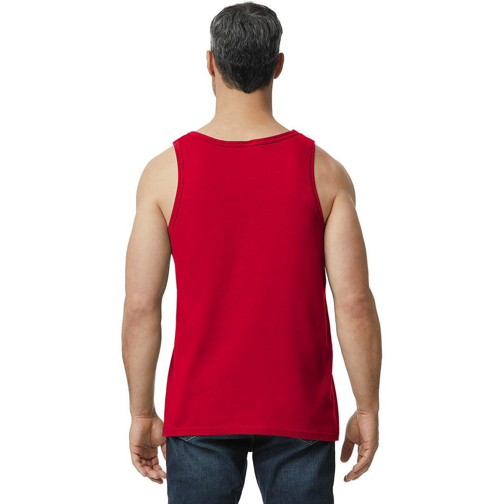 Gildan Men's Red Softstyle Tank Top