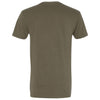 Next Level Men's Military Green Premium Fitted Sueded V-Neck Tee