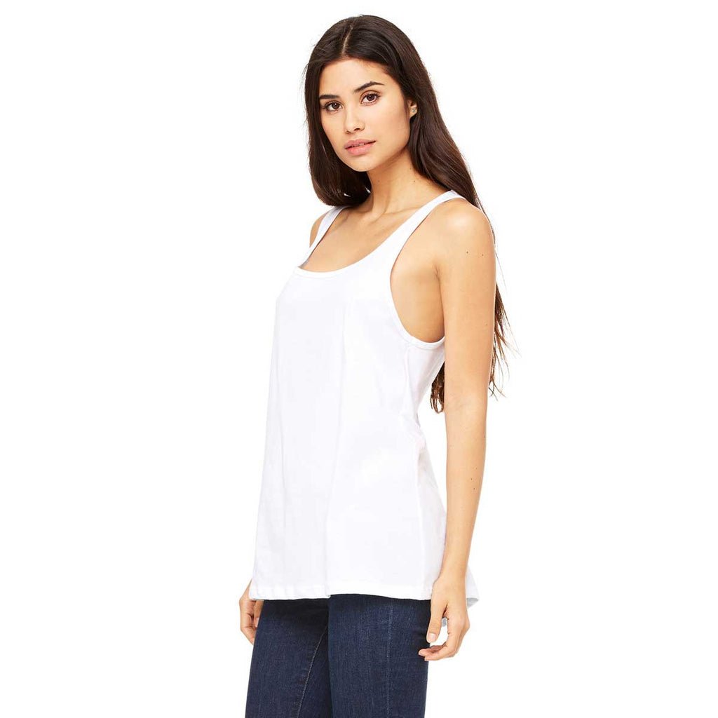 Bella + Canvas Women's White Relaxed Jersey Tank