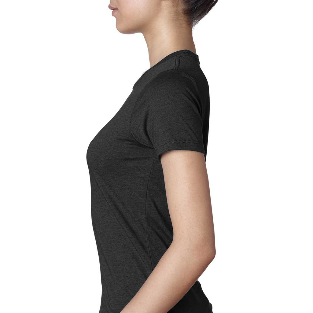 Next Level Women's Black CVC Crew Tee