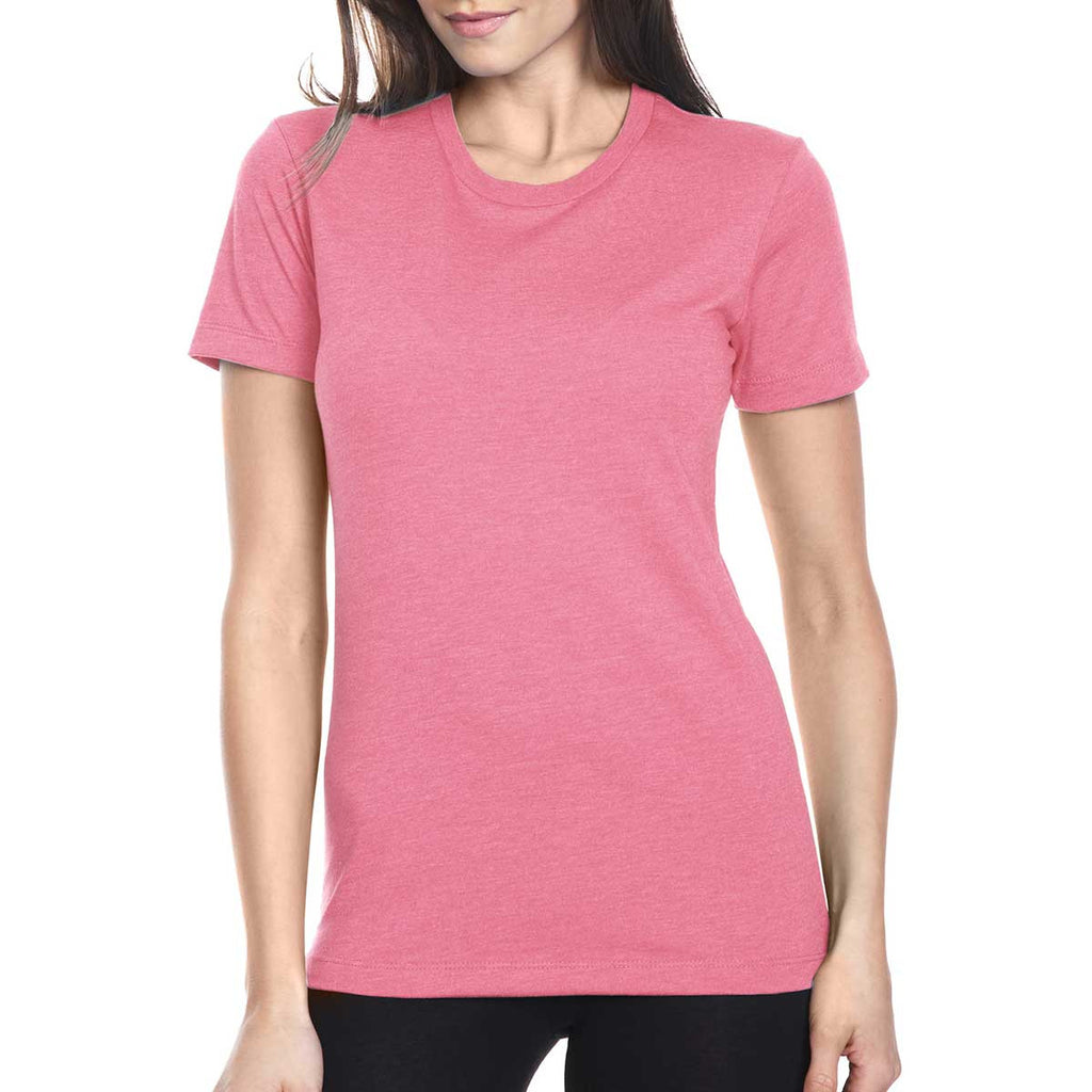 Next Level Women's Hot Pink CVC Crew Tee