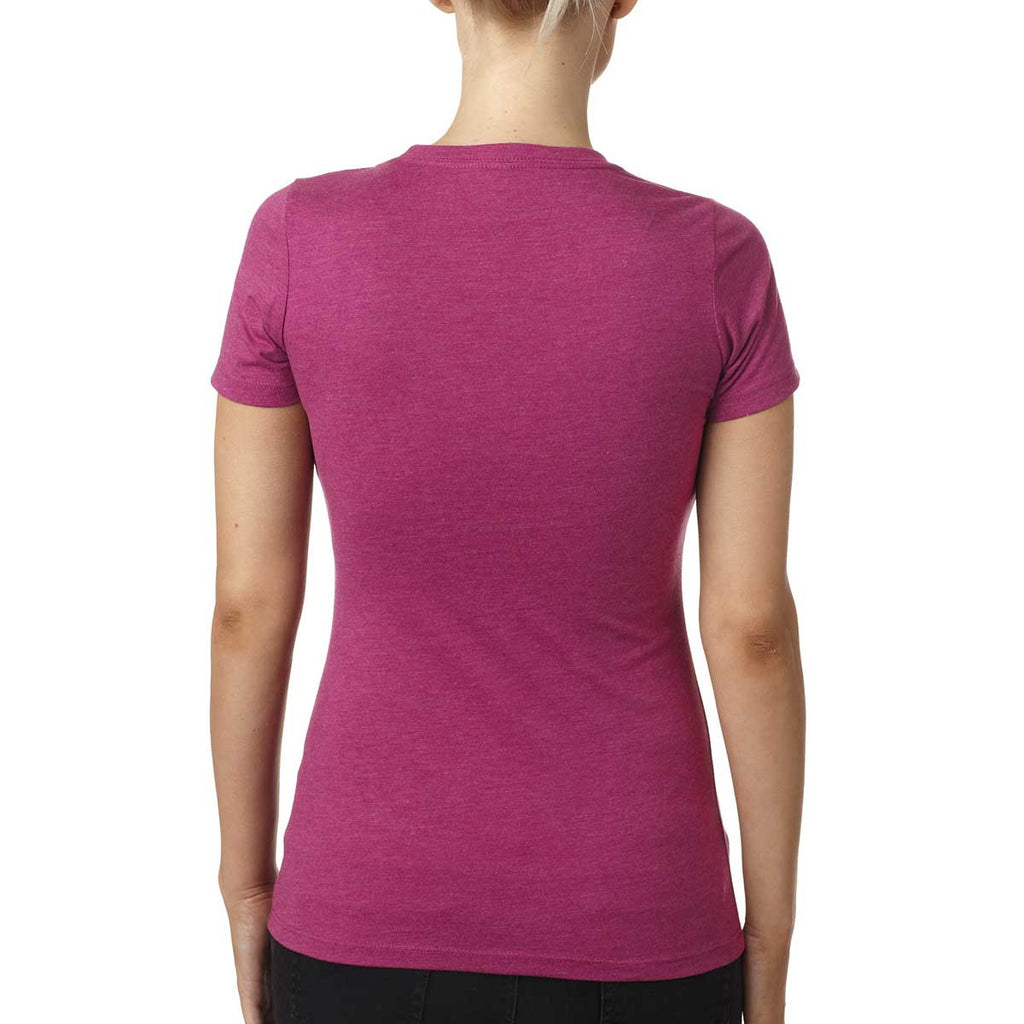 Next Level Women's Raspberry CVC Crew Tee