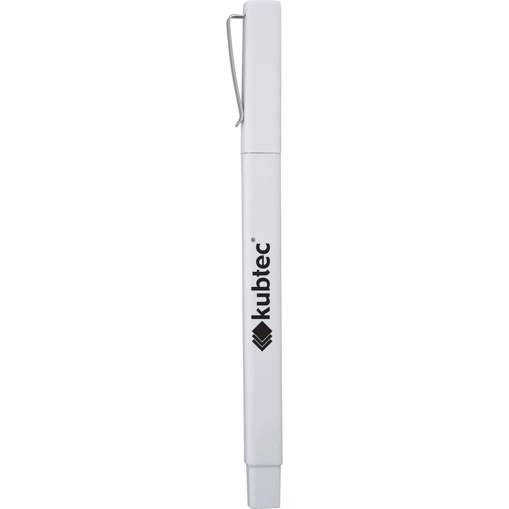 Leed's White Ambassador Square Ballpoint