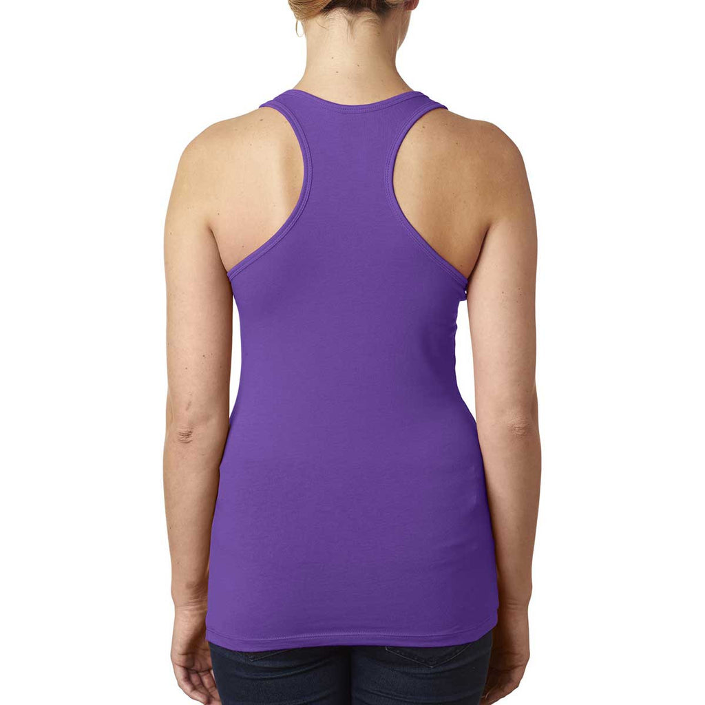 Next Level Women's Purple Rush Jersey Racerback Tank