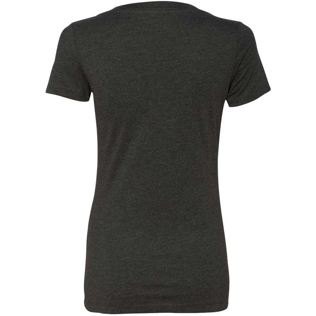 Next Level Women's Charcoal CVC Deep V Tee