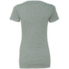 Next Level Women's Dark Heather Grey CVC Deep V Tee