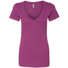 Next Level Women's Lush CVC Deep V Tee