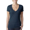 Next Level Women's Midnight Navy CVC Deep V Tee