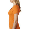 Next Level Women's Orange CVC Deep V Tee