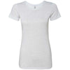 Next Level Women's Heather White Triblend Crew