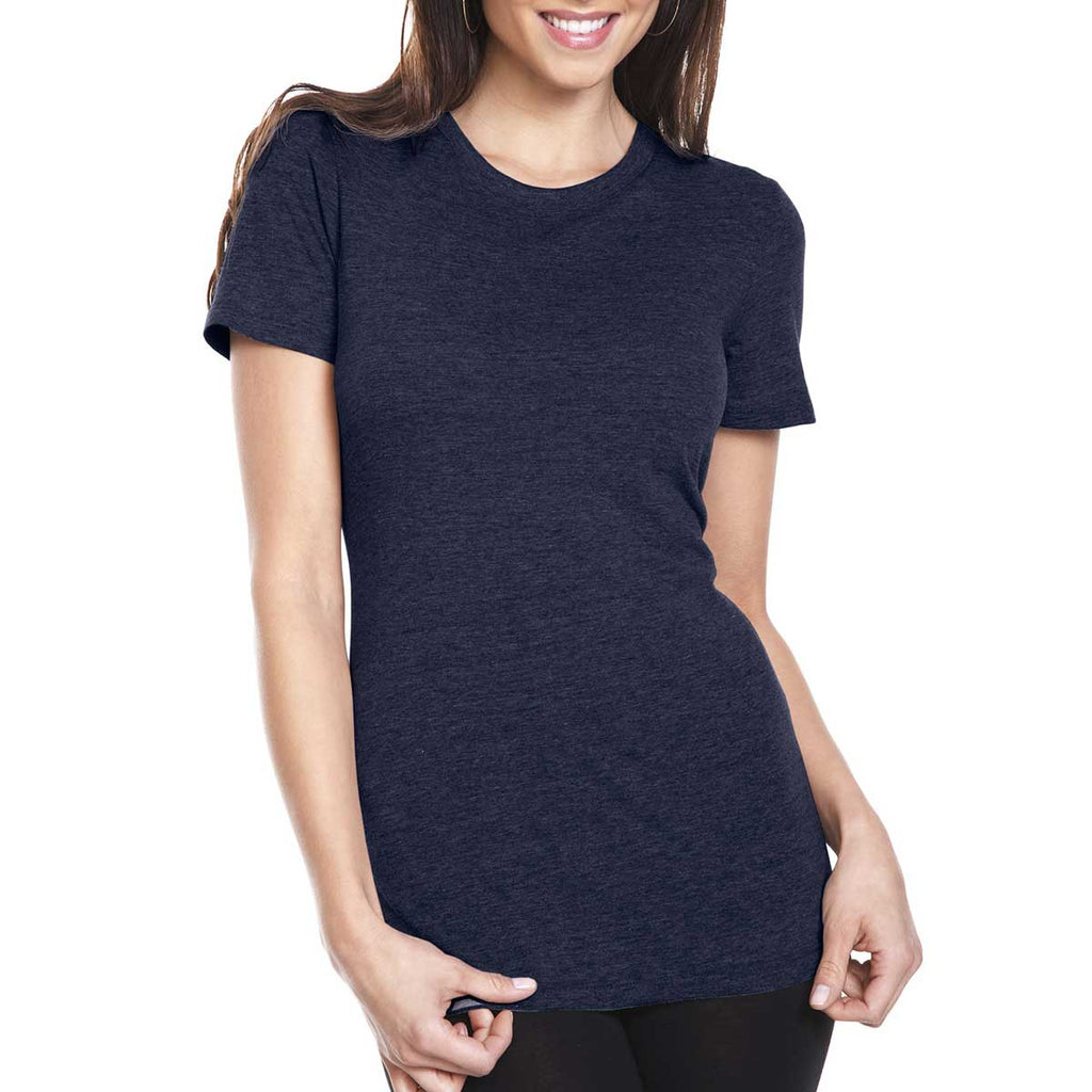 Next Level Women's Vintage Navy Triblend Crew