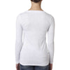 Next Level Women's Heather White Triblend Long-Sleeve Scoop Tee