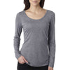 Next Level Women's Premium Heather Triblend Long-Sleeve Scoop Tee