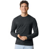 Gildan Men's Pitch Black Mist Softstyle CVC Long Sleeve T-Shirt