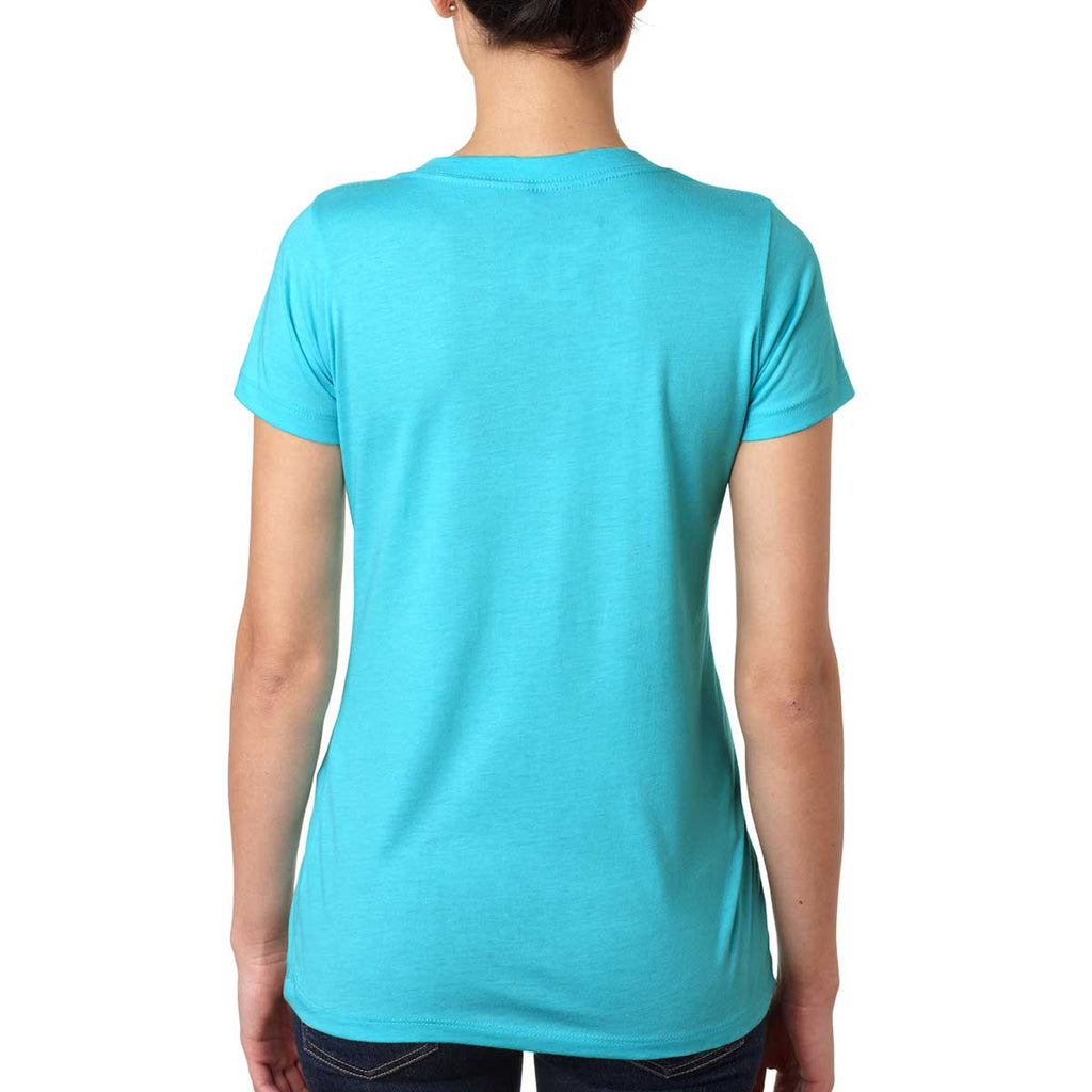 Next Level Women's Tahiti Blue Triblend Deep-V Tee