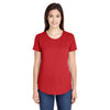 Anvil Women's Heather Red Triblend Scoop Neck T-Shirt