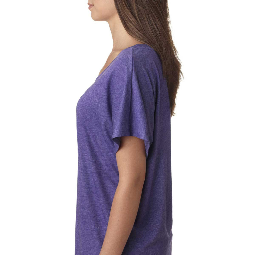 Next Level Women's Purple Rush Triblend Dolman