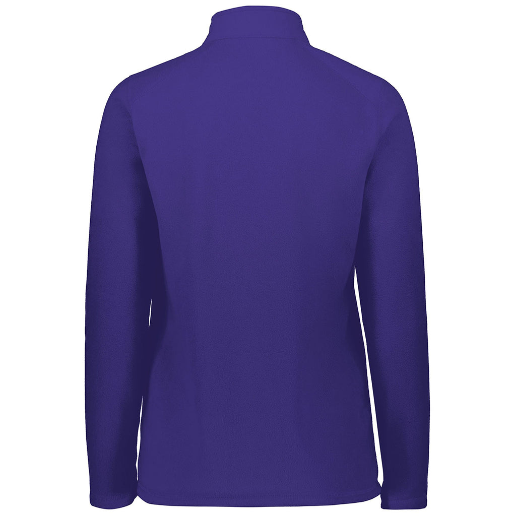 Augusta Sportswear Women's Purple Micro-Lite Fleece 1/4 Zip Pullover