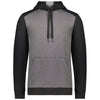 Augusta Sportswear Men's Carbon Heather/Black Three-Season Fleece Pullover Hoodie