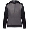 Augusta Sportswear Women's Carbon Heather/Black Three-Season Fleece Pullover Hoodie