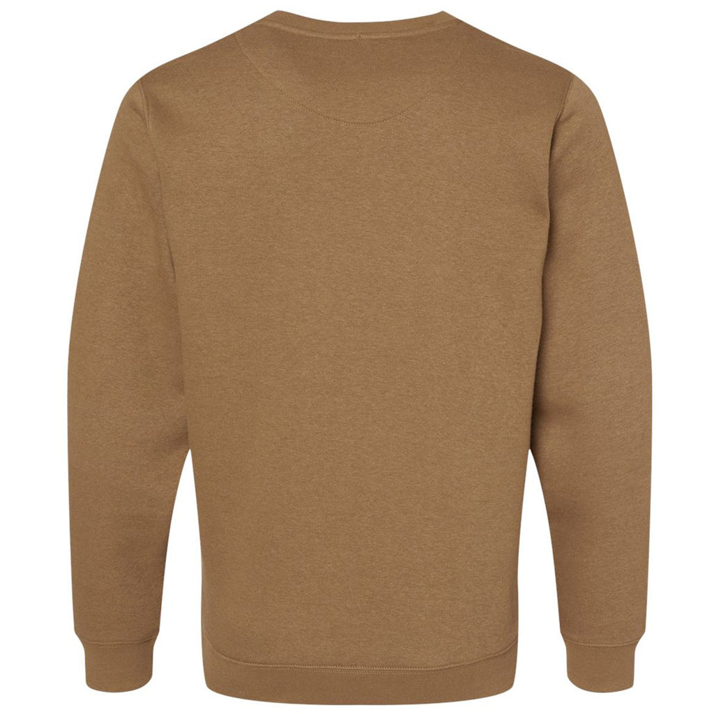 LAT Unisex Coyote Brown Elevated Fleece Crewneck Sweatshirt