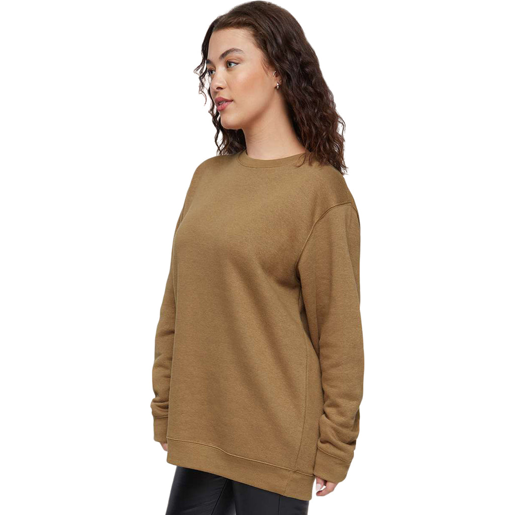 LAT Unisex Coyote Brown Elevated Fleece Crewneck Sweatshirt