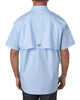 Columbia Men's White Cap Blue Bonehead S/S Shirt