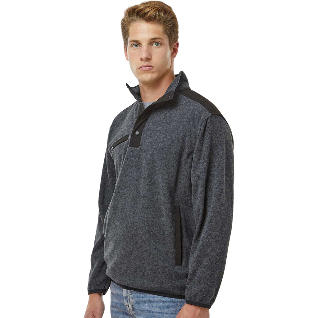 Dri Duck Men's Charcoal Ranger Melange Fleece Pullover