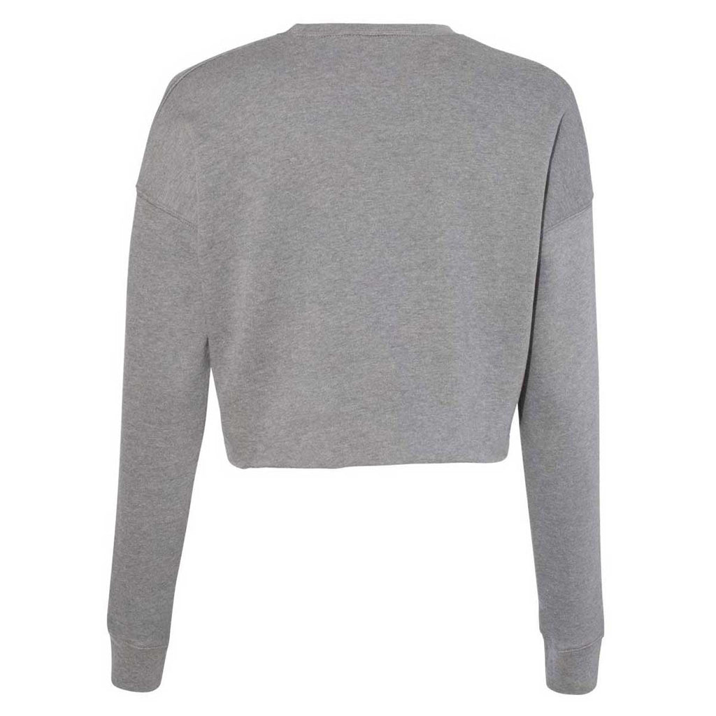 Bella + Canvas Women's Deep Heather Cropped Crew Fleece