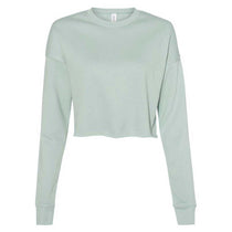 Bella + Canvas Women's Dusty Blue Cropped Crew Fleece