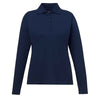 Core 365 Women's Classic Navy Pinnacle Performance Long-Sleeve Pique Polo