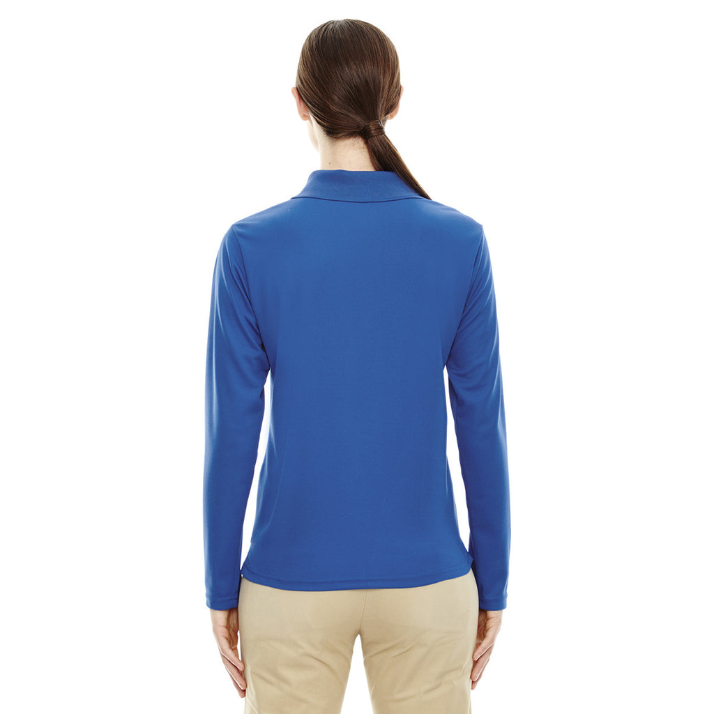 Core 365 Women's True Royal Pinnacle Performance Long-Sleeve Pique Polo