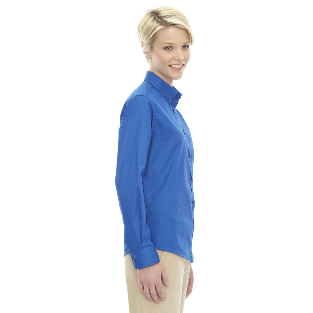 Core 365 Women's True Royal Operate Long-Sleeve Twill Shirt